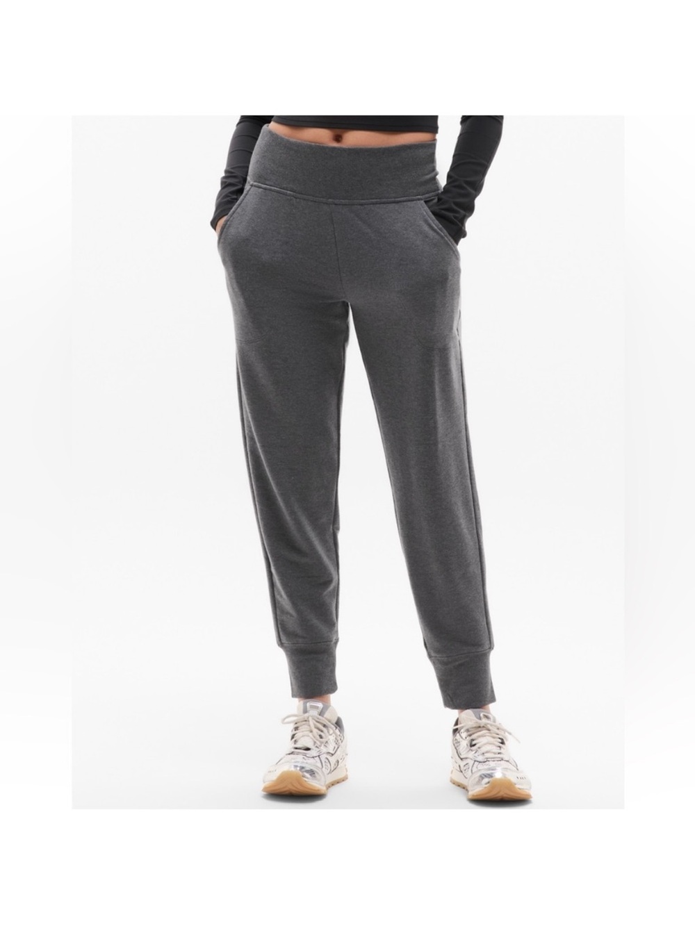 Athleta Coaster Luxe High Rise Jogger Charcoal Grey Heather